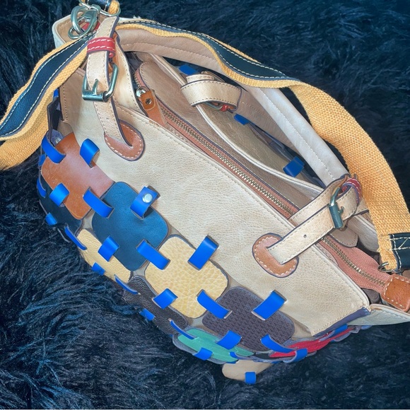 Charmes leather patchwork tote crossbody - Picture 3 of 14